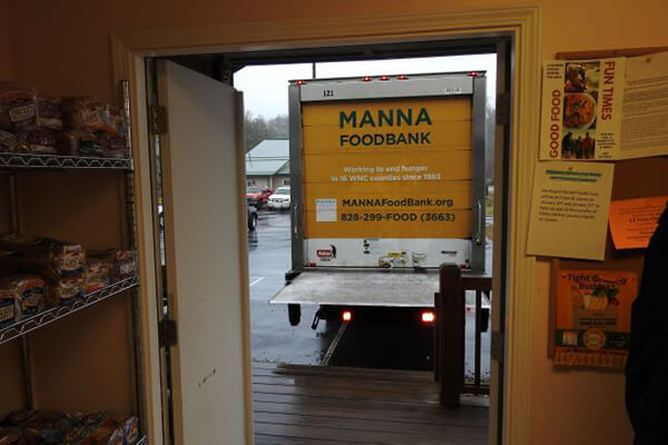 Manna FoodBank Donations to Fishes & Loaves Food Pantry in Cashiers